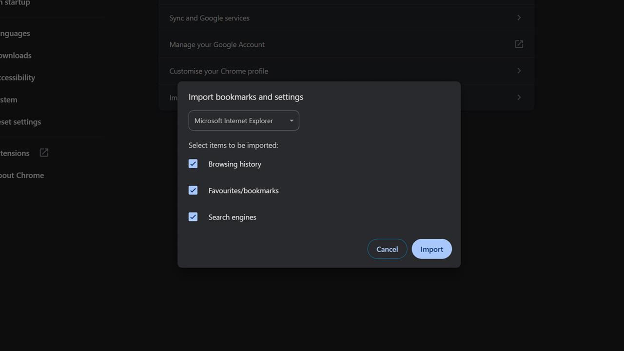 chrome import bookmarks