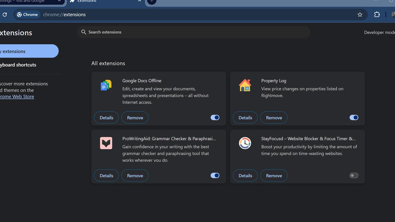 chrome remove extensions