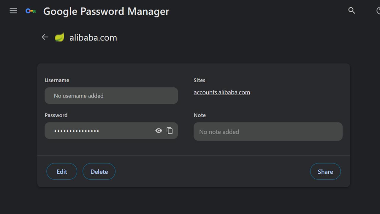 google password manager
