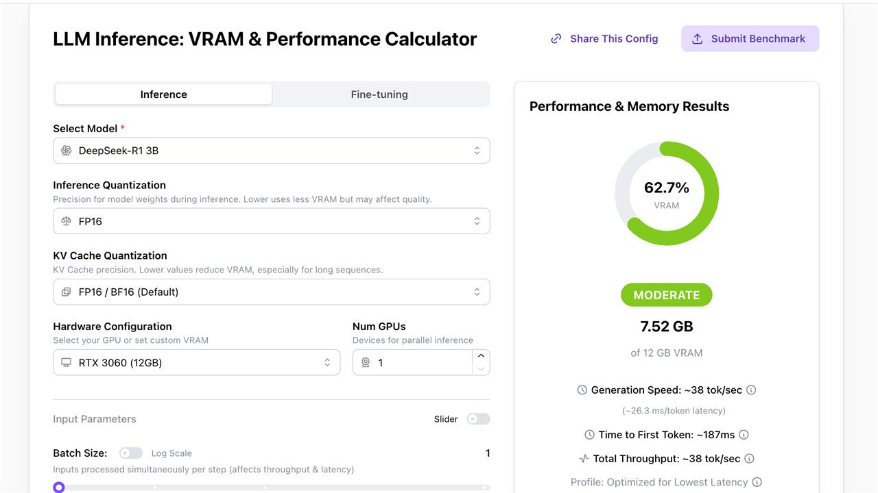 A VRAM calculator