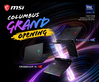 MSI Crosshair 16 MAX, MSI Raider 16 MAX. Buy Now