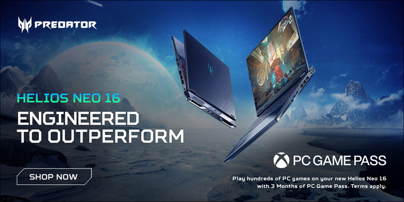 Acer Predator Helios Neo 16. Engineered to Outperform. Shop Now