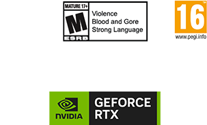 RATED M Mature 17+; Partner Logo: REMEDY; NVIDIA GeForce RTX Powering AI